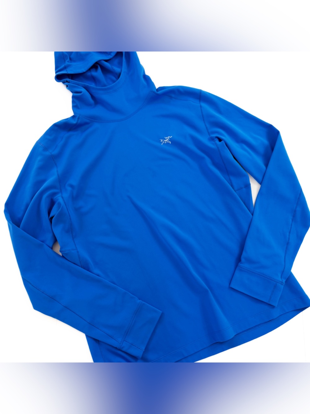 Arcteryx Pullover Motus AR Hoodie Baselayer Blue Mens XL Lightweight Thermal